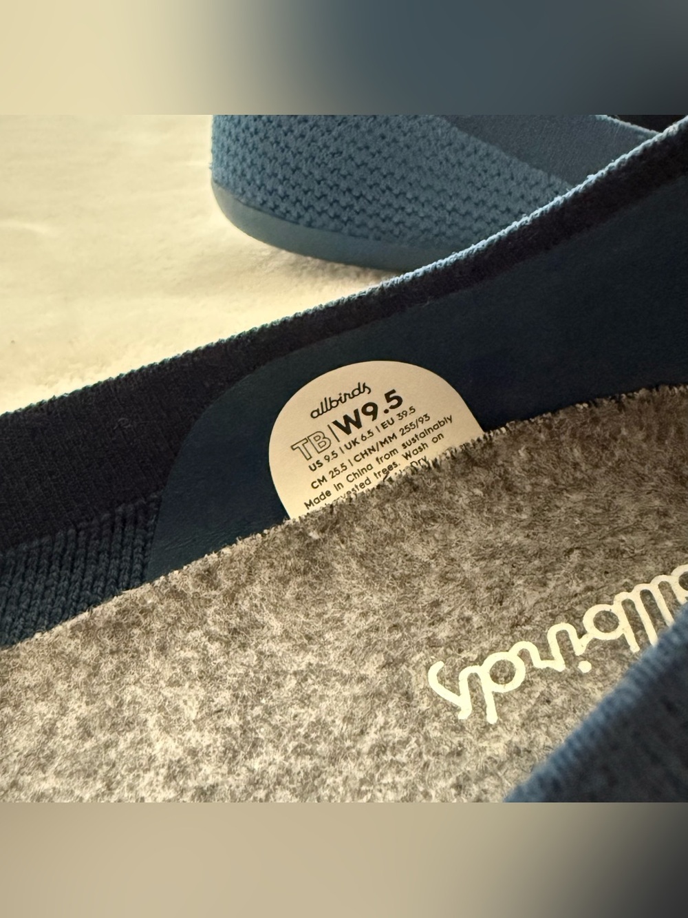 Allbirds Women's Tree Breezer Flats Size 9.5 Navy Night Classic Edition - Picture 7 of 7